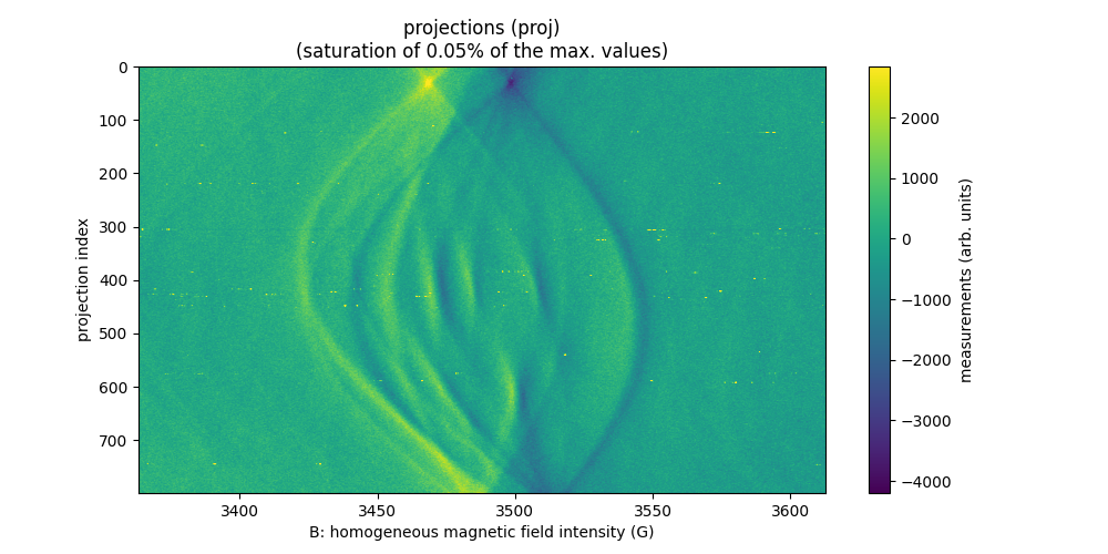 projections (proj) (saturation of 0.05% of the max. values)